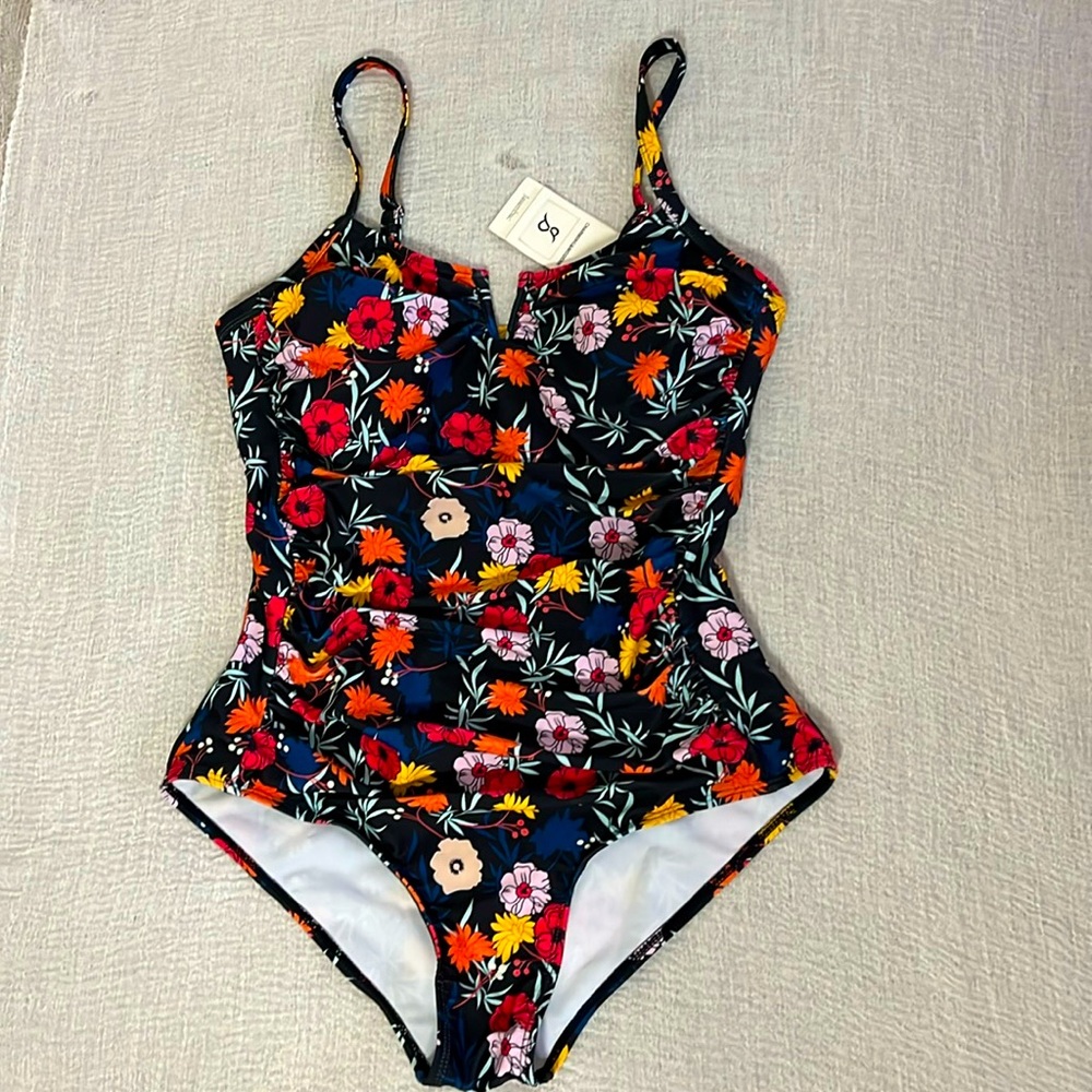 Jasambac Women’s Floral Tummy control 1 pc swimsuit with adjustable strap